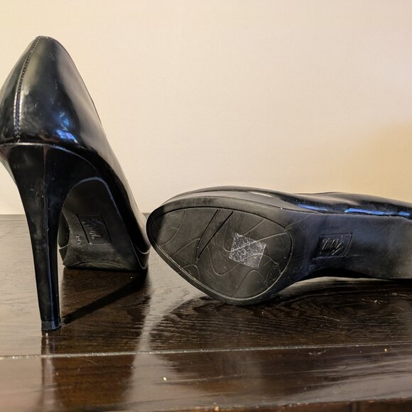 FIONI black patent platform heels EUC 9 - Picture 5 of 5